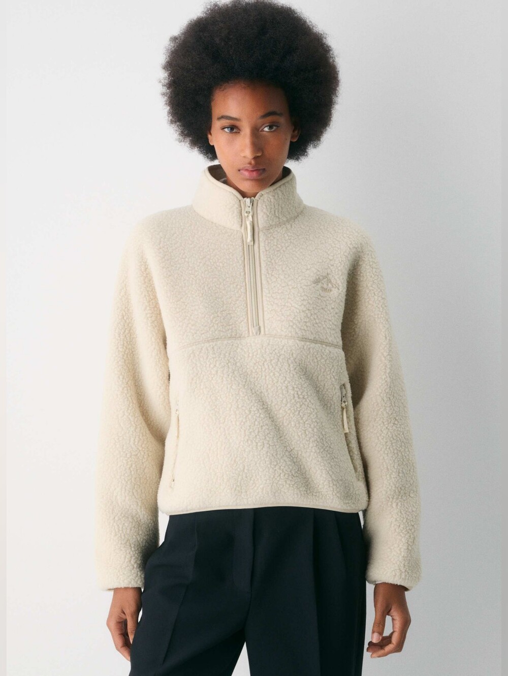 aritziz x Tna polartec 1/2 zip sweater Mullein